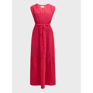 Xirena Rosalie Maxi Dress sweet pea hot pink cotton gauze medium NWT